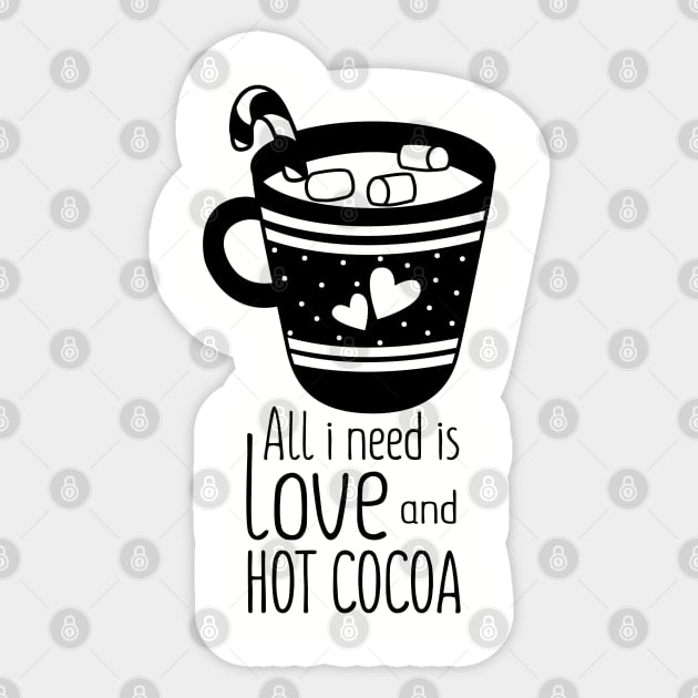 all i need is love and hot cocoa Sticker by busines_night